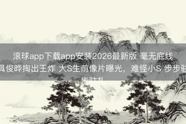 滚球app下载app安装2026最新版 毫无底线！具俊晔掏出王炸 大S生前像片曝光，难怪小S 步步驻扎