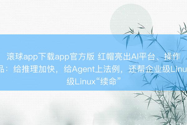 滚球app下载app官方版 红帽亮出AI平台、操作系统新品:给推理加快,给Agent上法例,还帮企业级Linux“续命”